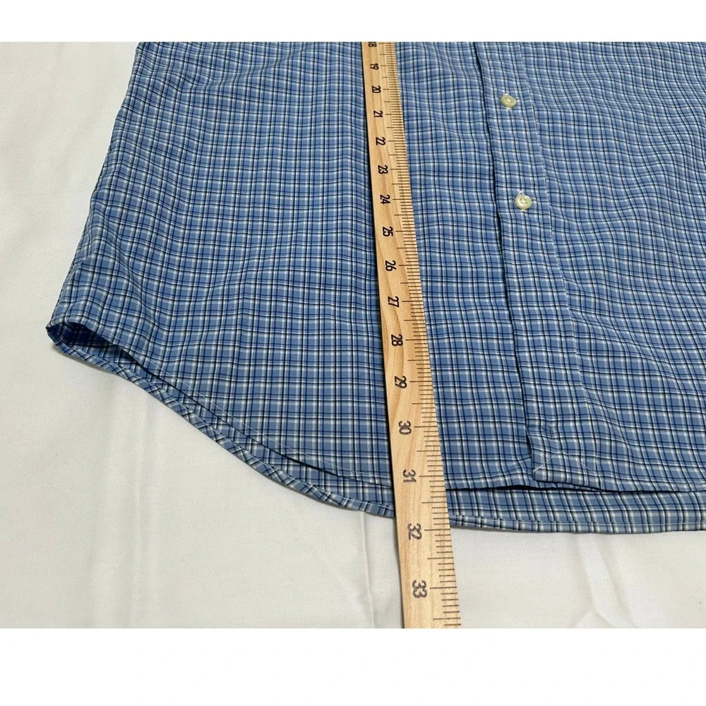 Polo Ralph Lauren Mens Blue Plaid Button Down Shirt M Long Sleeve Cotton NWT